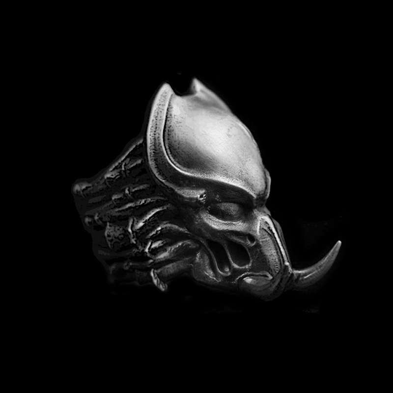 Predator Ring for Men - 925 Silver Mask Ring - Image 2