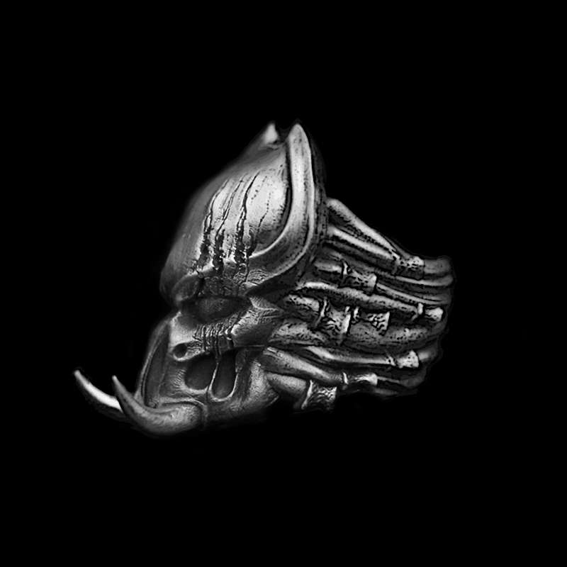 Predator Ring for Men - 925 Silver Mask Ring - Image 3