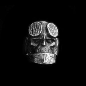 Hellboy Rings Inspired - Dark Gothic Demon Style Statement Rings for Men
