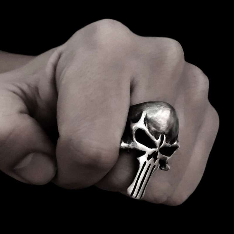 Heavy 925 Silver Skull Ring for Men - Image 11