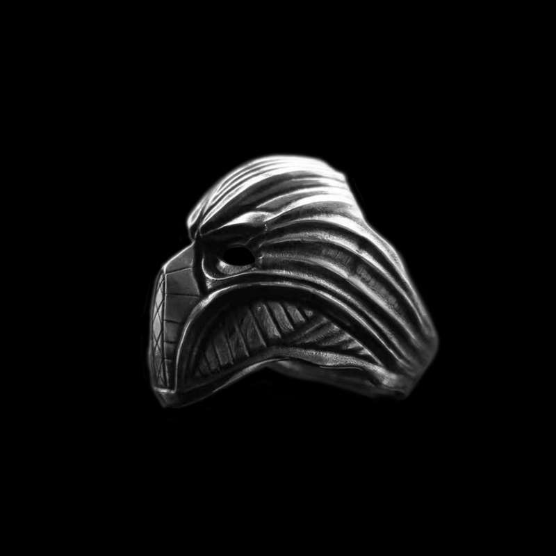 Ninja Mask Ring - 925 Silver Skull Mask Ring - Image 3