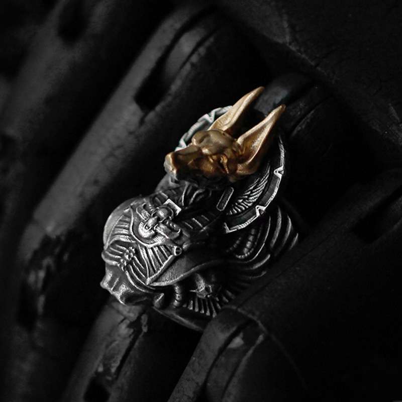 Anubis Ring - 925 Sterling Silver Egyptian God Ring for Men - Image 4
