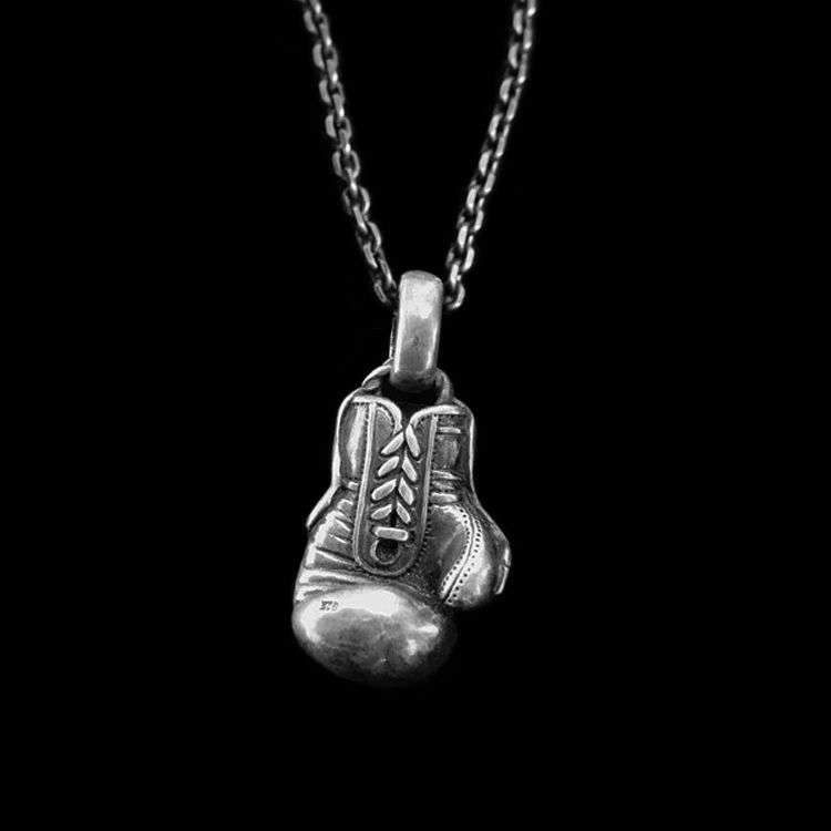 Boxing Glove Gloves Boxing - 925 Silver Pendant Necklace for Men - Image 2