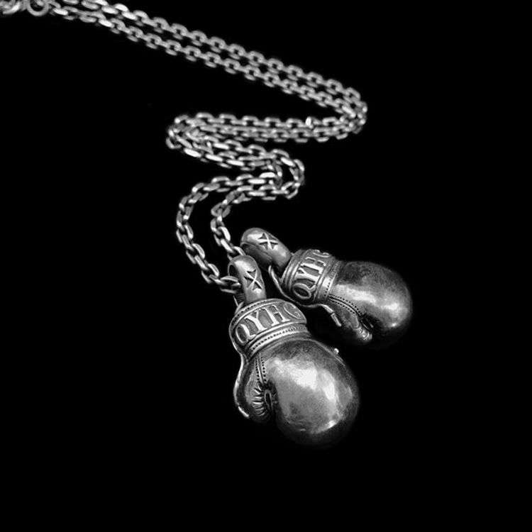 Boxing Glove Gloves Boxing - 925 Silver Pendant Necklace for Men - Image 3