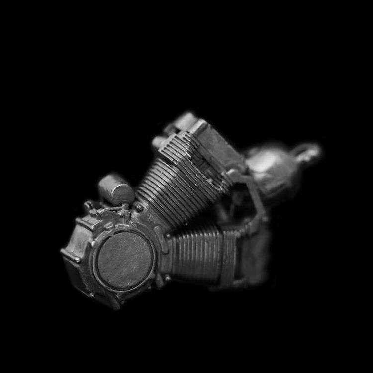 Engine Skull Pendant - 925 Silver Pendant Necklace for Men - Image 3