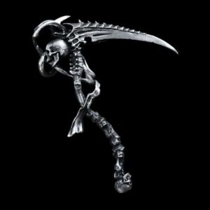 Reapers Scythe Skull Scythe - 925 Silver Pendant Necklace for Men