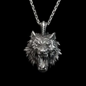 Wolf pendant Successful people must be wolfish  925 silver wolf necklace