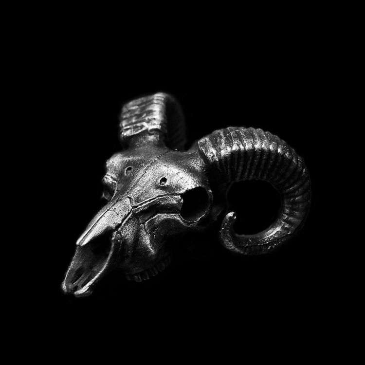 Evil Sheep Skull Sheep Skull - 925 Silver Pendant Necklace for Men - Image 2