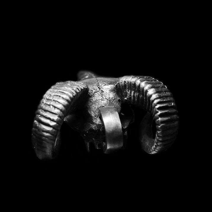 Evil Sheep Skull Sheep Skull - 925 Silver Pendant Necklace for Men - Image 3