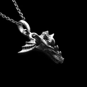 Flood Dragon Loong - 925 Silver Pendant Necklace for Men