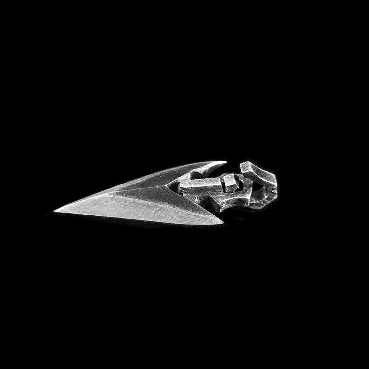 Spearhead Pendant for Men - 925 Silver Assassin Necklace - Image 3