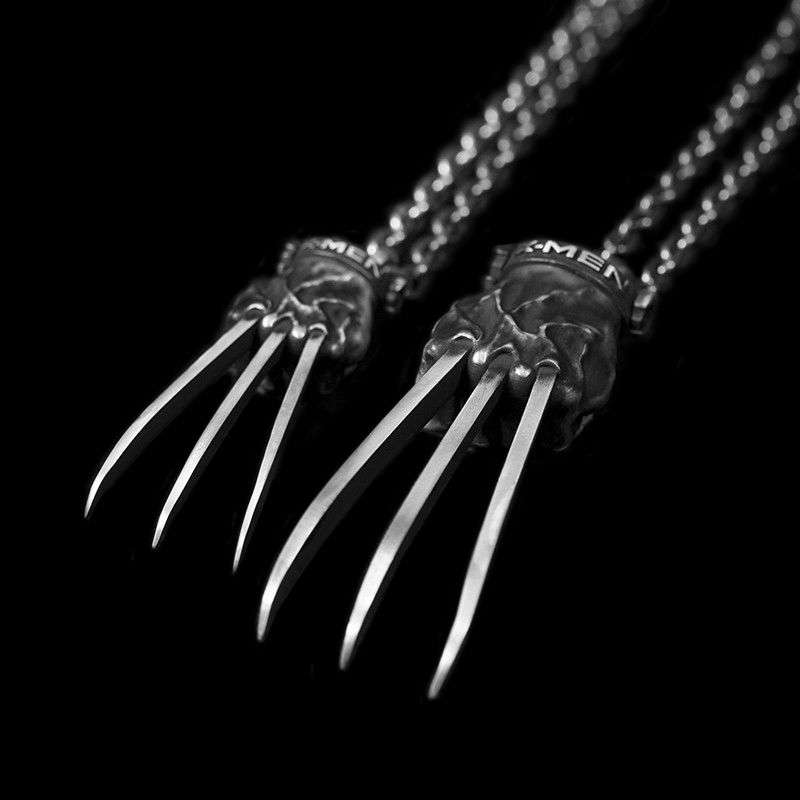 Claw Fighter Pendant for Men - 925 Silver Weapon Necklace - Image 2