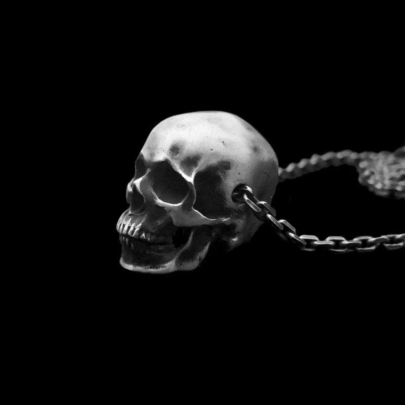 Handmade Skull Necklace - 925 Silver Necklace for Men - Image 2