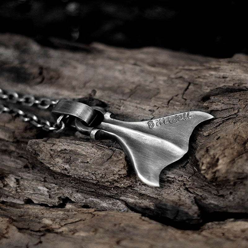 The Tail of Whale Sea God Whale Tail - 925 Silver Pendant Necklace for Men - Image 3