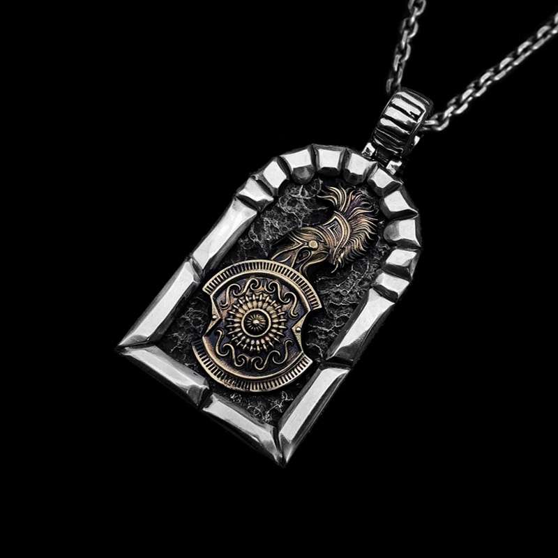 Spartan Warrior Pendant for Men - 925 Silver Greek Warrior Necklace - Image 3