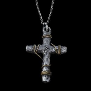 crucifix cross round pendant? 925 Silver cross pendant necklace