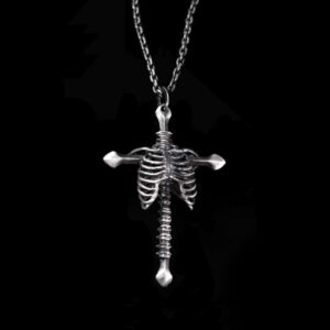 Soul Skeleton Cross Pendant - 925 Silver Pendant Necklace for Men