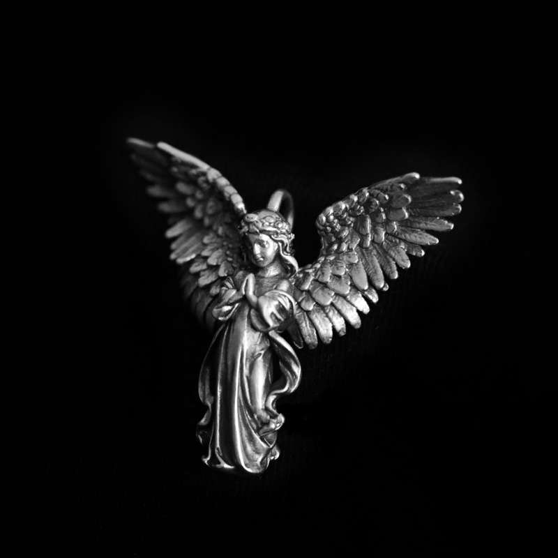 Cupid Angel Wing Pendant - 925 Silver Pendant Necklace for Men - Image 2