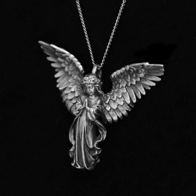 Cupid Angel Wing Pendant - 925 Silver Pendant Necklace for Men - Image 3