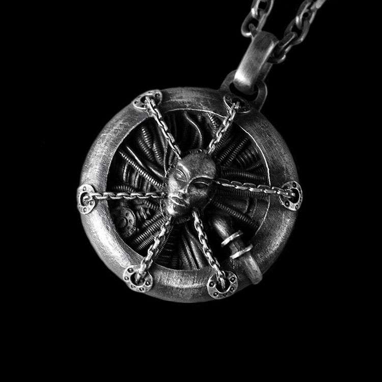 Imprisonment – 925 Silver Pendant Necklace for Men - MENSSKULL 925 silver jewelry