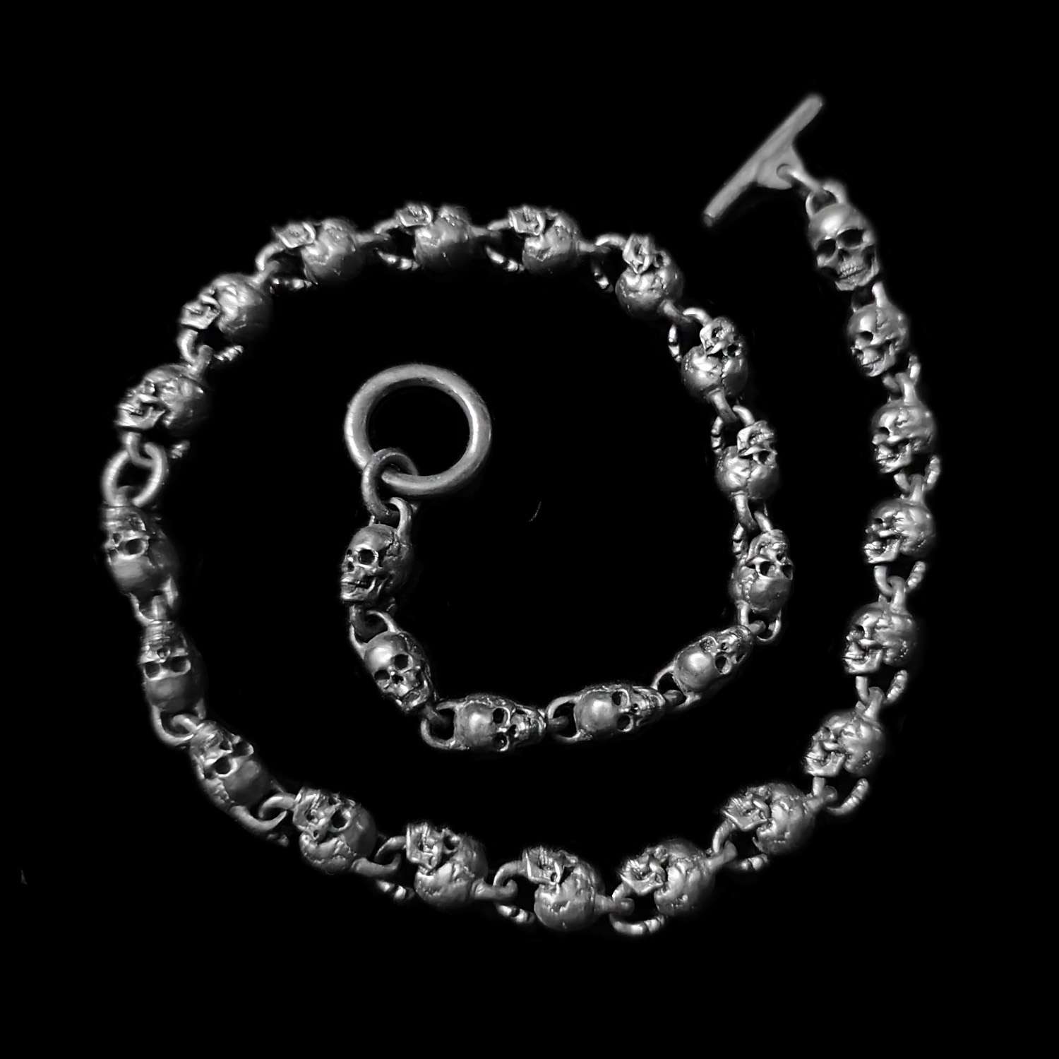 Mens Skull Necklace - 925 Silver Silver Skull Necklace - Image 7