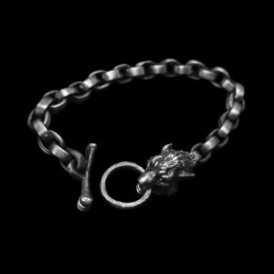 Wolf Silver Bracelet - Bold 925 Sterling Silver | MENSSKULL