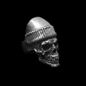 Skull Rings - Handmade 925 Silver Hat-Wearing Skeleton Men's Band