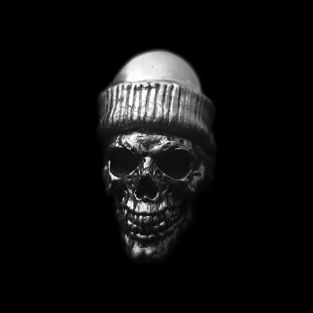 Skull Rings - Handmade 925 Silver Hat-Wearing Skeleton Men's Band - Image 2