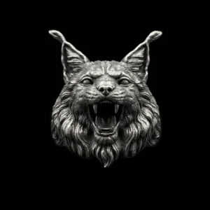 Lynx Ring - 925 Sterling Silver Bobcat Ring | MENSSKULL