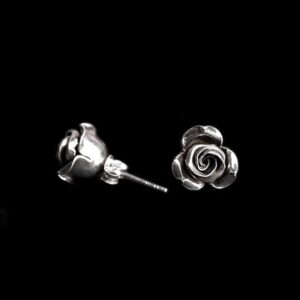 Rose Earrings - 925 Silver Earrings for Men