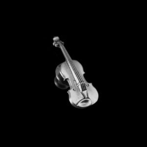 Violin Brooch - 925 Silver Music Collar Pin and Badge