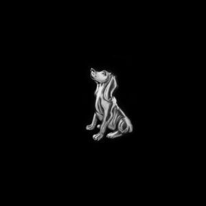 Dog Brooch - 925 Silver Animal Lapel Pin for Men