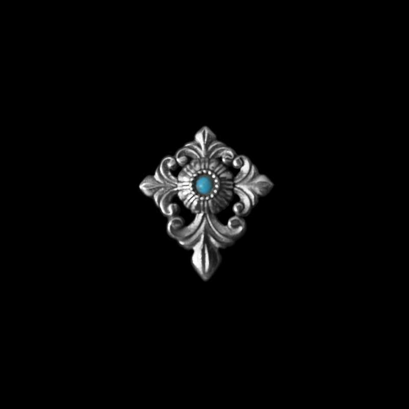 Lucky Flower Brooch for Men – 925 Silver Floral Collar Pin - MENSSKULL 925 silver jewelry