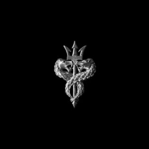 Double Dragon Trident Brooch - 925 Silver Dragon Pin