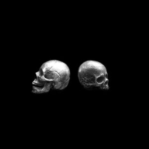 Big and Small Skull Earrings - 925 Silver Earrings for Men