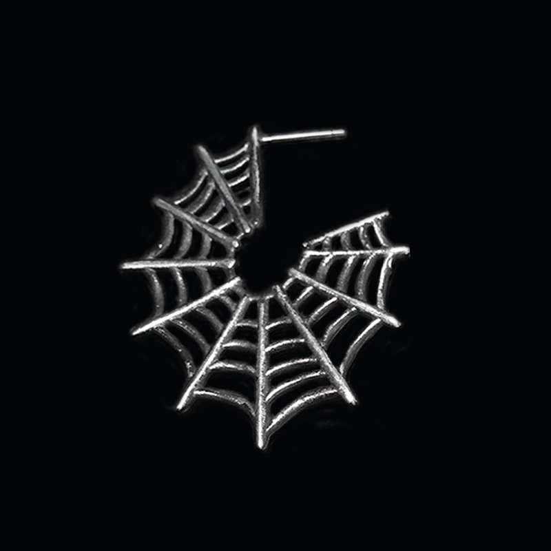 Silver skull earring mens earring 36 02 - MENSSKULL