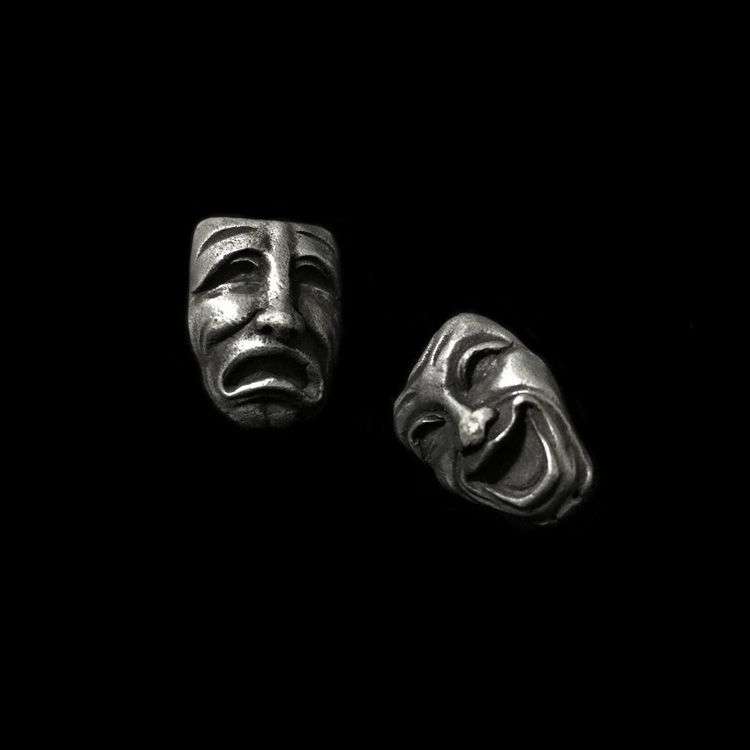 Cry and Smile Earrings – 925 Silver Earrings for Men - MENSSKULL 925 silver jewelry