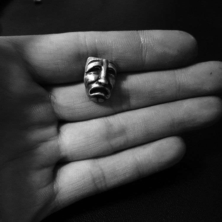 Cry and Smile Earrings - 925 Silver Earrings for Men - Image 4