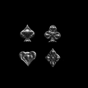 Card Suit Earrings - 925 Silver Earrings for Men