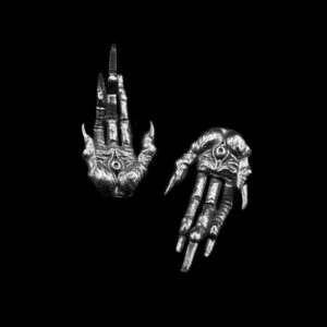 Death Touch Earrings - 925 Silver Earrings for Men