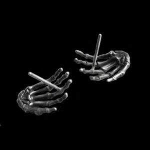 Hand Bones - 925 Silver Earrings for Men