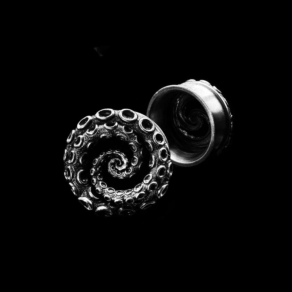 Shoggoth Ear Tunnels - Stainless Steel Gothic Ear Plugs - Image 2