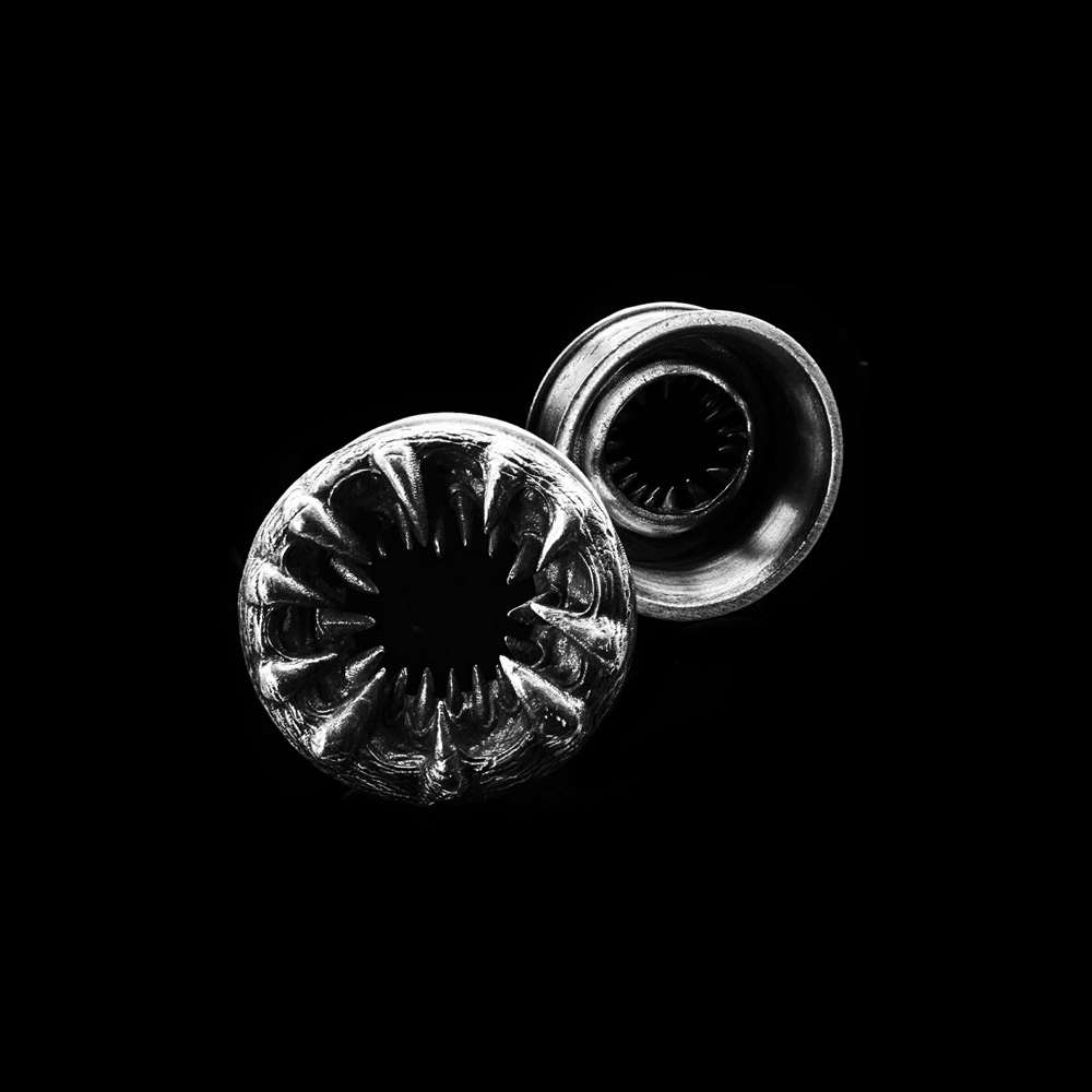 Shoggoth Ear Tunnels - Stainless Steel Gothic Ear Plugs - Image 3