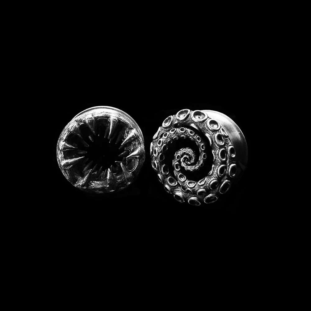 Shoggoth Ear Tunnels - Stainless Steel Gothic Ear Plugs - Image 6