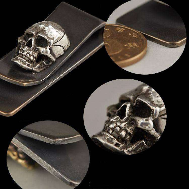 Elevate Your Style with a Silver Skull Money Clip - Image 3