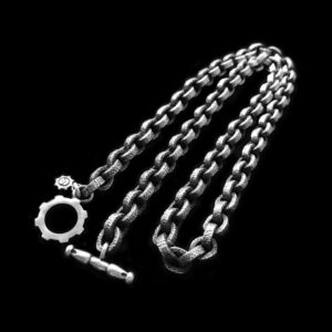 Meteorite Silver Necklace - 925 Silver Necklace for Men