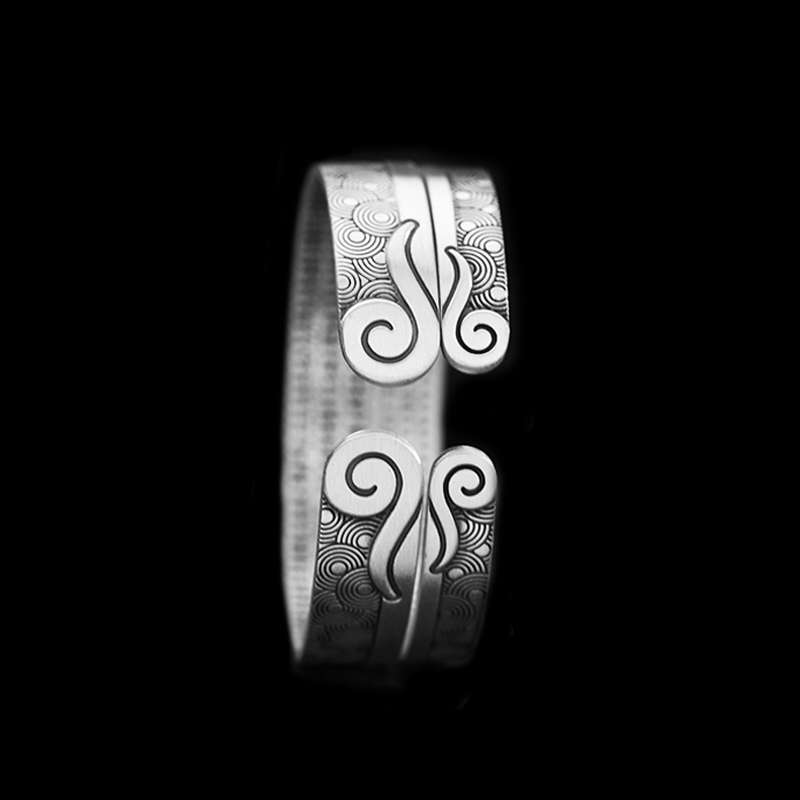 Auspicious Cloud Bracelet - 925 Silver Silver Bracelet - Image 3