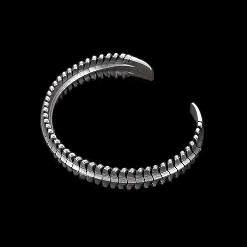 Vertebrae Spine Cuff Bracelet - 925 Sterling Silver - Image 3
