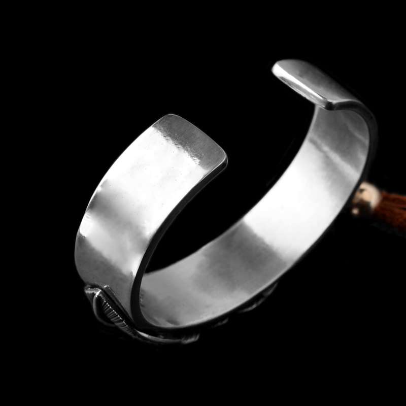 Feather Cuff Bracelet - Fine Silver - Image 3