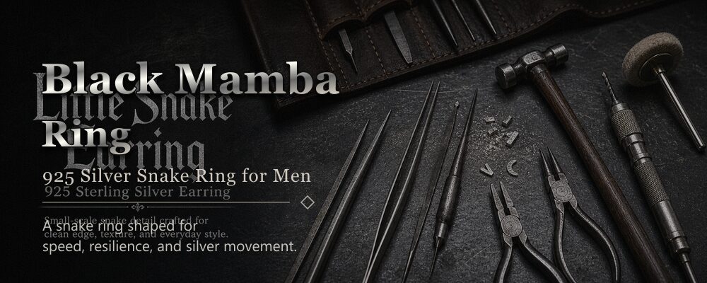 black mamba rings 925 sterling silver as listed metalsmith tools workshop banner